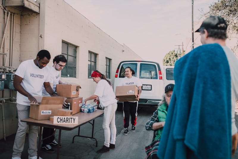 Loading a donation van